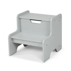 Furniture>Melissa & Doug Wooden Step Stool – Gray