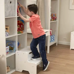 Furniture>Melissa & Doug Wooden Step Stool - White