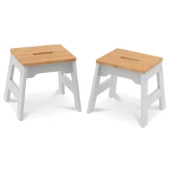 Furniture>Melissa & Doug Wooden Stools – Set of 2