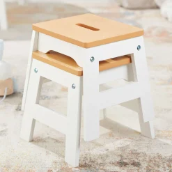 Furniture>Melissa & Doug Wooden Stools – Set of 2