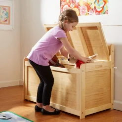 Furniture>Melissa & Doug Wooden Toy Chest (Honey)