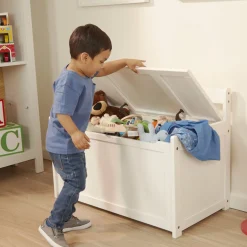 Furniture>Melissa & Doug Wooden Toy Chest (White)