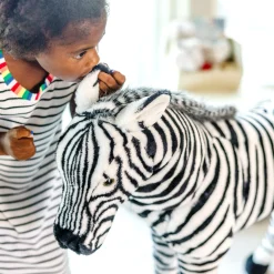 Plush>Melissa & Doug Zebra Lifelike Plush Stuffed Animal