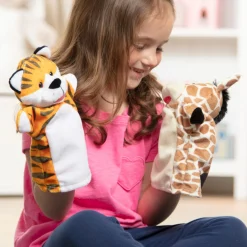 Plush>Melissa & Doug Zoo Friends Hand Puppets